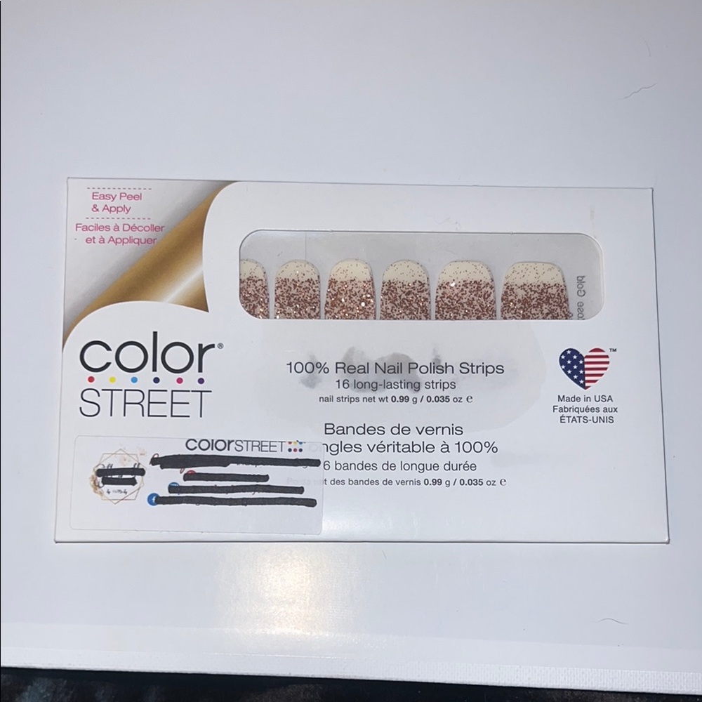 Color Street Glitter Nail Polish Strips - Coming Up Rose Gold